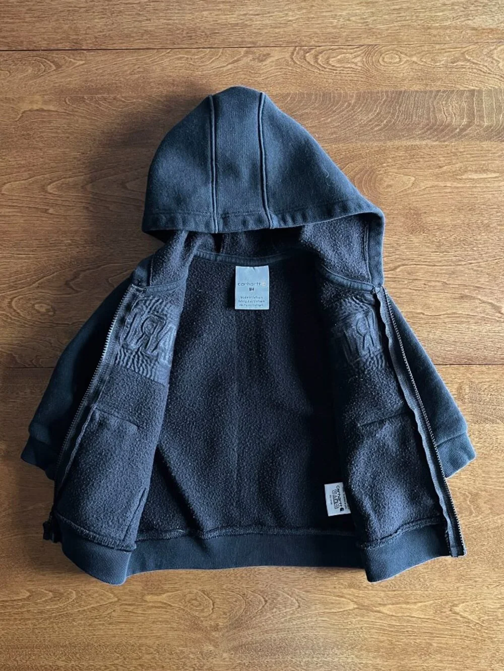 Carhartt black lettering hoodie 9m